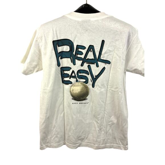 Vtg Big Ball Sports “Girls Dominate” Graphic T-Shirt White Made in USA L NWT - Picture 2 of 13